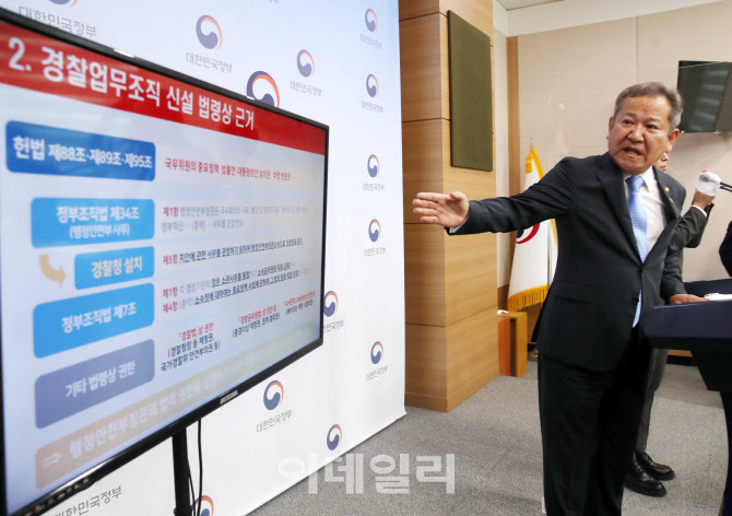  브리핑하는 이상민 행안부장관                                                                                                                                                                     