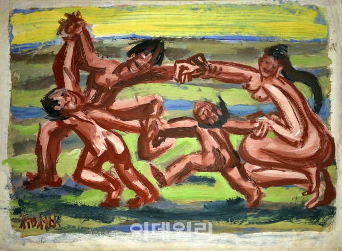  이중섭 '춤추는 가족'                                                                                                                                                                   