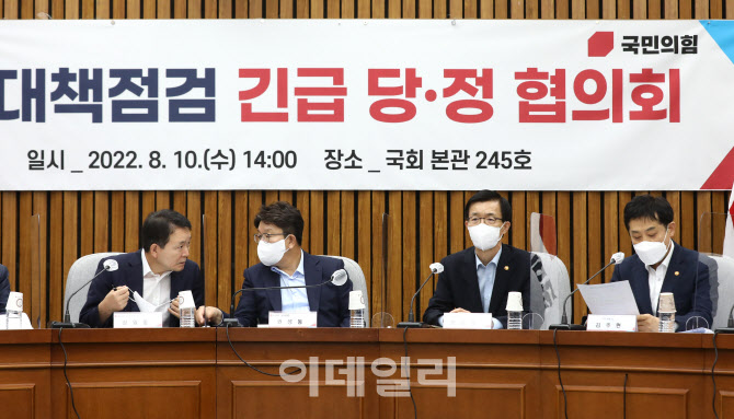 '수해대책점검 긴급 당정협의회'