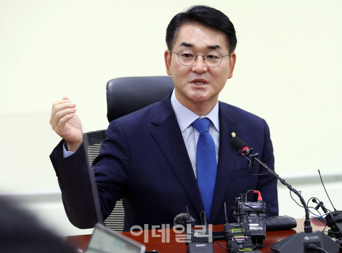 기자간담회 갖는 박용진                                                                                                                                                                            