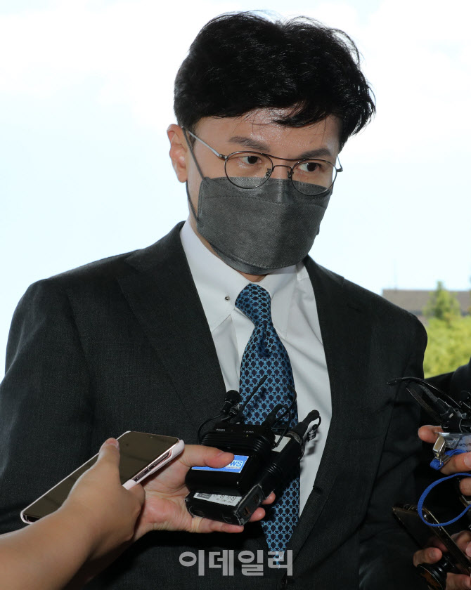 취재진 질의받는 한동훈 장관                                                                                                                                                                       