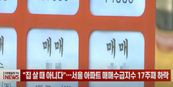 (영상)"집 살 때 아니다"…서울 아파트 매매수급지수 17주째 하락