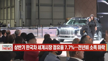 (영상)상반기 한국차 세계시장 점유율 7.7%…전년비 소폭 하락