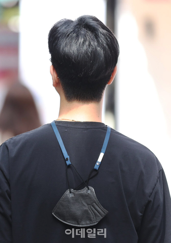 실외에서 마스크 벗고 다녀요                                                                                                                                                                       