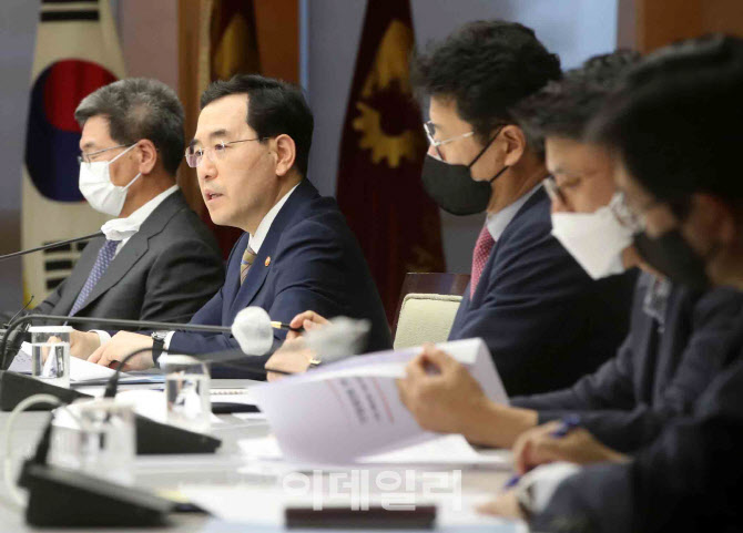  10대그룹 사장 간담회 발언하는 이창양 장관                                                                                                                                                        