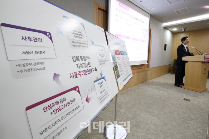 오세훈 서울시장, 촘촘한 주거안전망 종합계획 기자설명회                                                                                                                                            