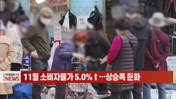 (영상)11월 소비자물가 5.0%↑…상승폭 둔화