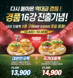 KFC, 대한민국 월드컵 16강 진출 기념 경품 증정 프로모션