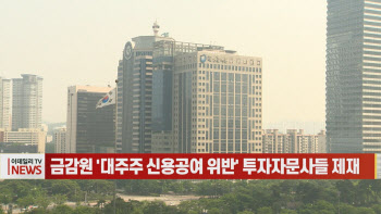 (영상)금감원 '대주주 신용공여 위반' 투자자문사들 제재