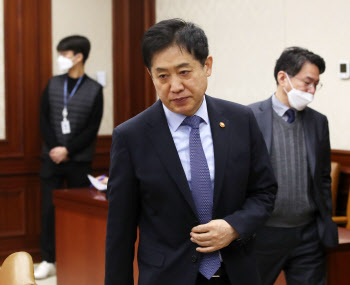 비상경제장관회의 참석하는 김주현 금융위원장