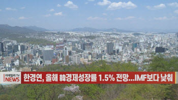 (영상)한경연, 올해 韓경제성장률 1.5% 전망...IMF보다 낮춰