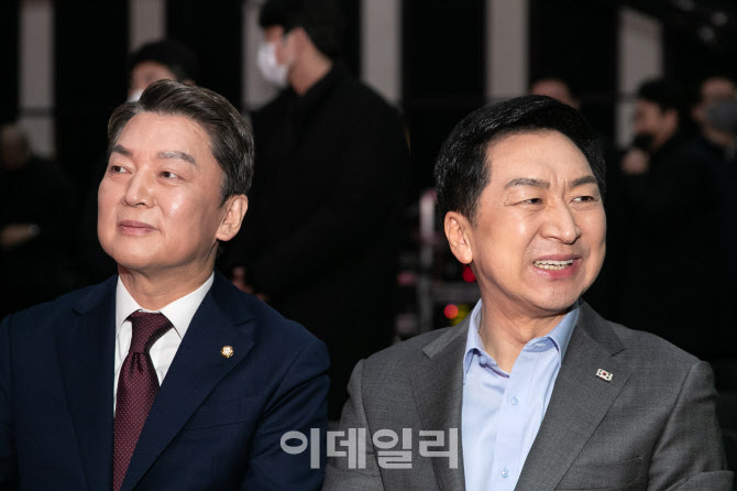 국민의힘 제3차 전당대회 비전발표회 참석한 김기현-안철수                                                                                                                                           
