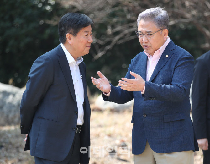 고위당정협의회, '대화하는 김대기-박지'                                                                                                                                                  