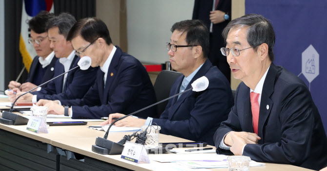 '기후테크 벤처·스타트업 간담회'서 발언하는 한덕수 국무총리                                                                                                                             