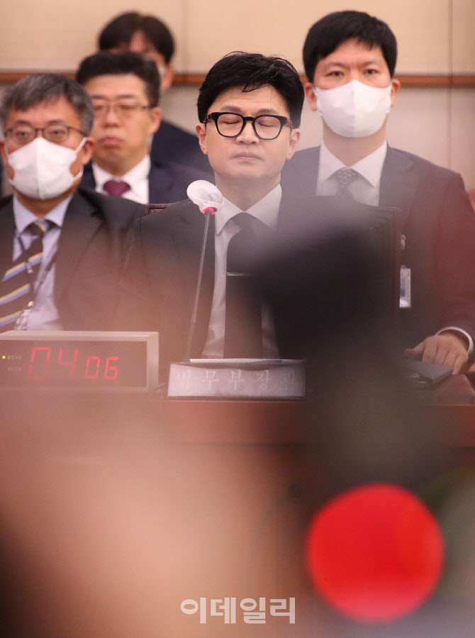 '법사위 출석한 한동훈'                                                                                                                                                                  