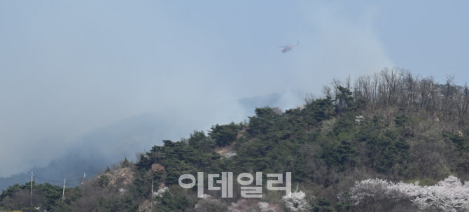 불이 난 인왕산                                                                                                                                                                                    