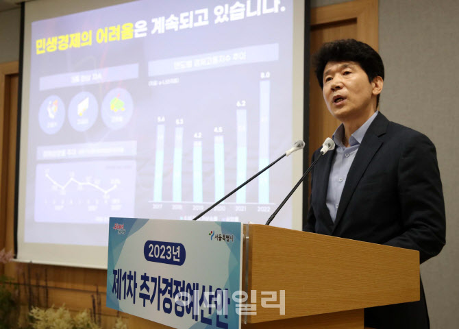 추가경정예산 브리핑하는 정수용 서울시 기조실장                                                                                                                                                   