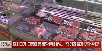 (영상)돼지고기·고등어 등 할당관세 0%..."먹거리 물가 부담 완화“