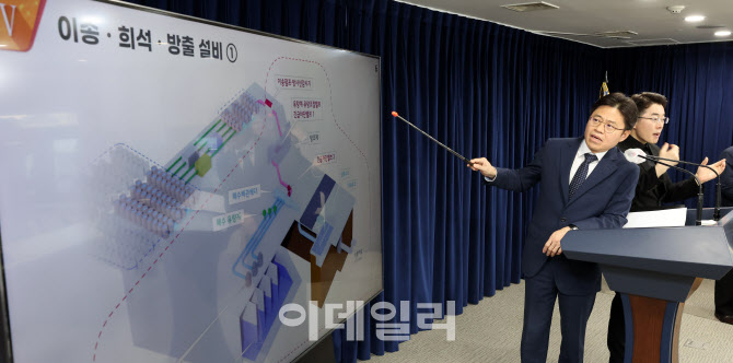 후쿠시마 원전 주요 시찰 대상 설비 설명하는 유국희 위원장                                                                                                                                          