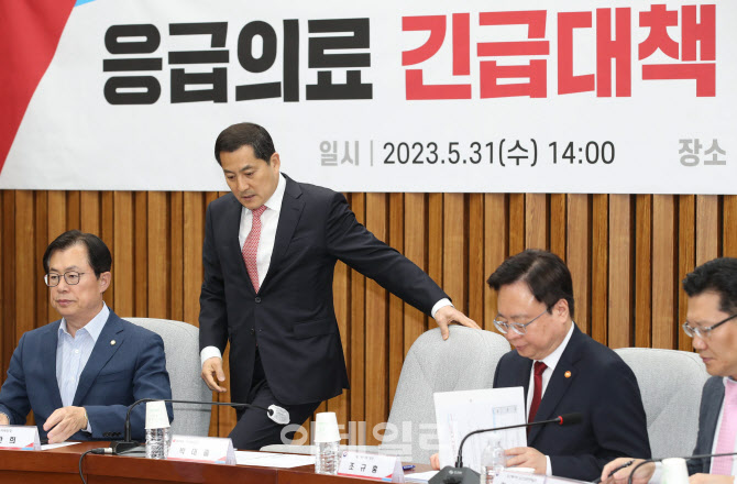응급의료 긴급대책 당정협의회 참석하는 박대출                                                                                                                                                      