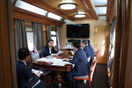 尹대통령, 우크라發 폴란드行 열차서 집중호우 점검 회의