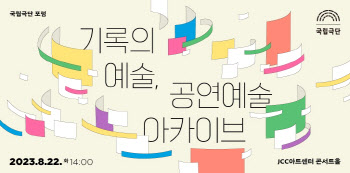 국립극단, 22일 '기록의 예술, 공연예술 아카이브' 포럼