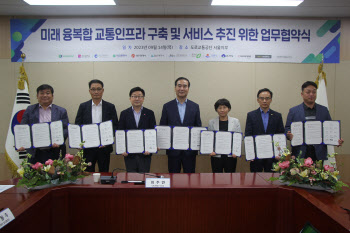 "앞으로 2초 뒤 교차로 파란신호등이 점멸됩니다"