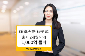 KB자산운용, 'KB 법인용 달러 MMF 1호' 설정액 1천억원 돌파