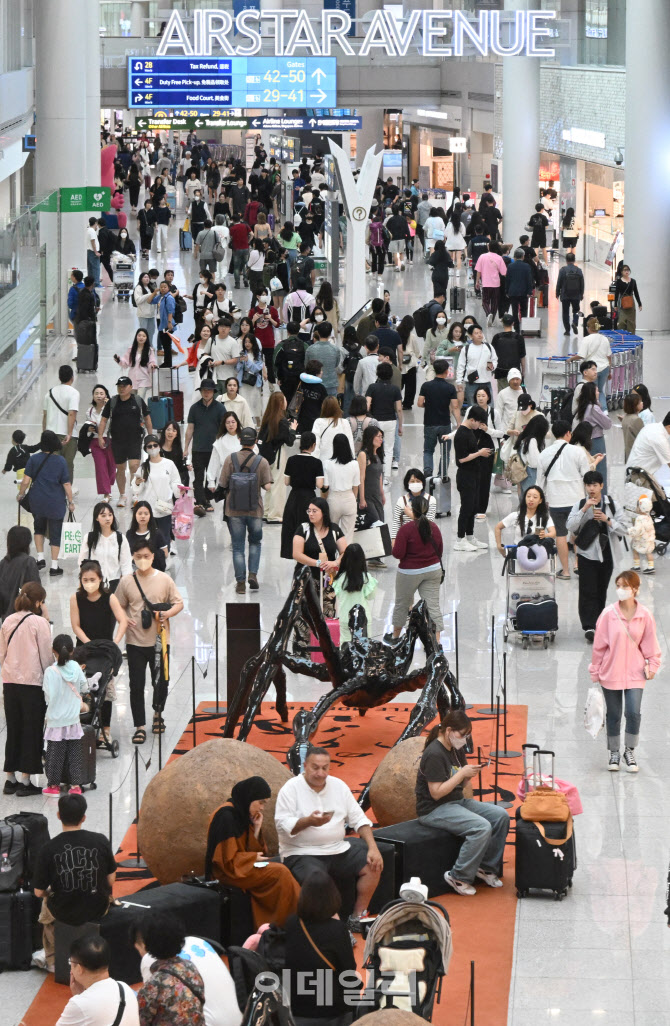 '추캉스'로 북적이는 인천공항                                                                                                                                                            