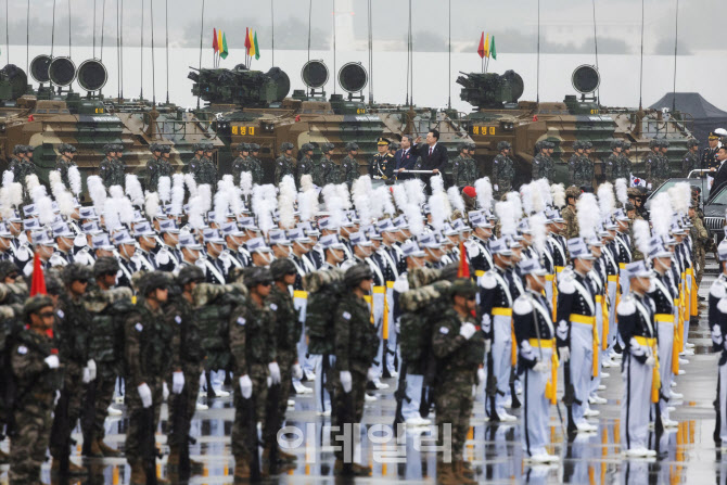 부대 사열하는 윤석열 대통령                                                                                                                                                                       