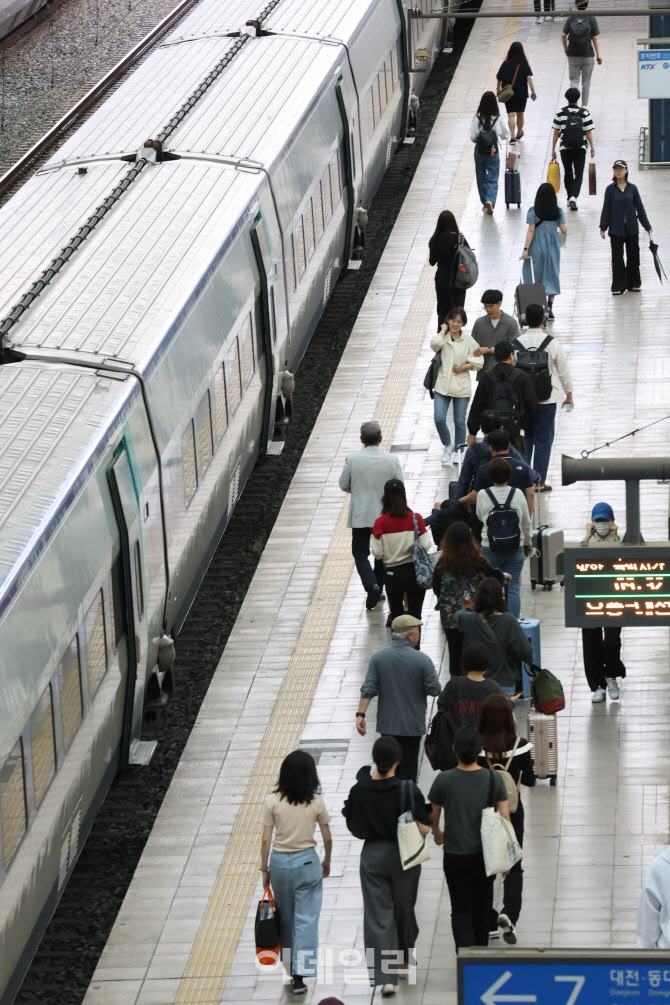추석 앞두고 고향가는 기차로 향하는 시민들                                                                                                                                                         