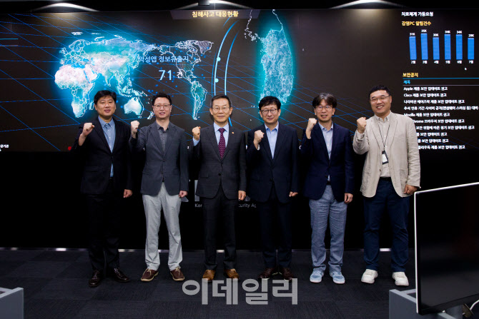 추석연휴 사이버보안 대응체계 비상 근무자들 격려하는 이종호 과기부 장관                                                                                                                            