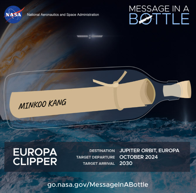 After Mars, to the Jupiter satellite probe?  Reason for Send My Name Event