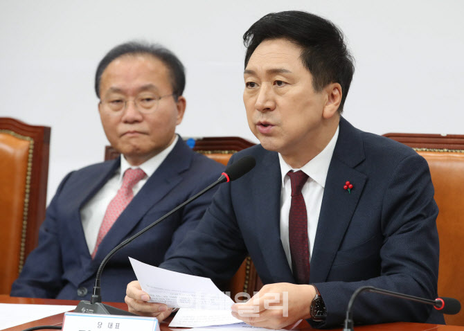 국민의힘 최고위, '모두발언하는 김기현 대표'                                                                                                                                             