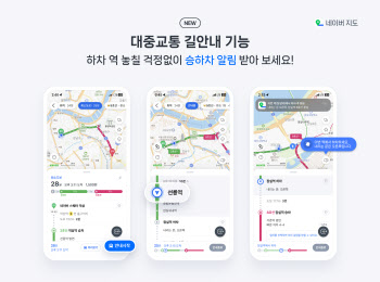 네이버지도, '대중교통 길안내' 서비스 제공