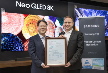 삼성 네오 QLED·OLED, 獨 TUV라인란드 '탄소저감' 인증 획득