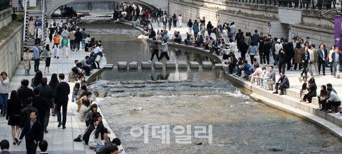 청계천의 봄                                                                                                                                                                                       