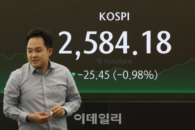 코스피 나흘 연속 하락해 2584.18                                                                                                                                                                   