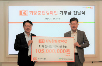 E1, 장애인 복지시설 21개소에 1억500만원 전달