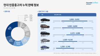 현대차 인증중고차 반년…가장 많이 팔린 모델은?