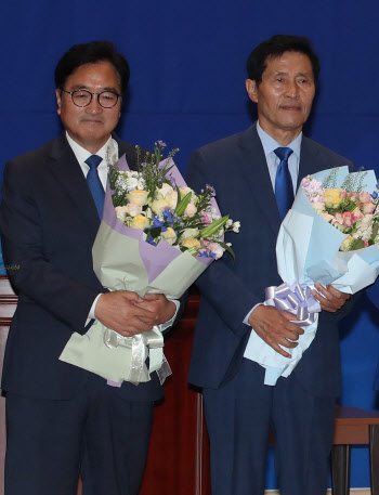 우원식-이학영, '민주당 22대 전반기 국회의장-부의장 선출'