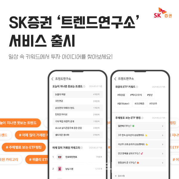 SK증권, AI 활용 ‘트렌드연구소’ 서비스 출시…증권사 최초