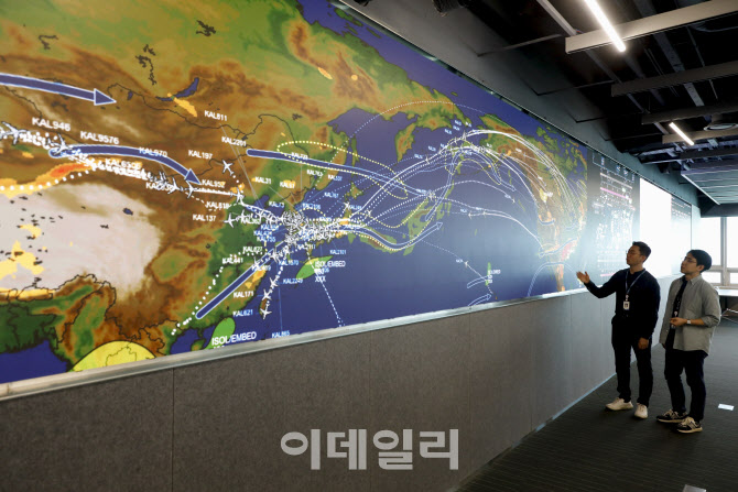 종합통제센터에서 일하는 관계자들                                                                                                                                                                  