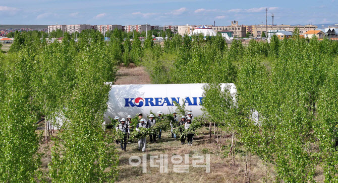 대한항공 임직원과 지역주민이 함께 만든 대한항공 숲                                                                                                                                                