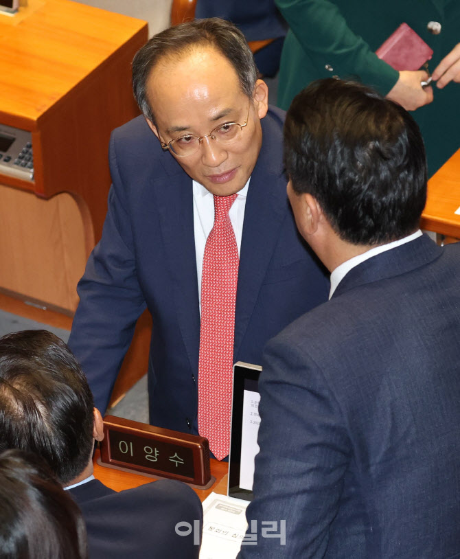 본회의, '논의하는 추경호 원내대표'                                                                                                                                                      