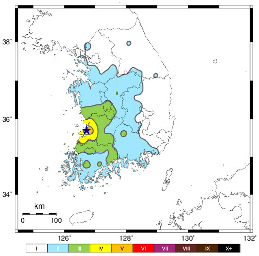 [속보]기상청 "전북 부안 남남서쪽서 규모 4.7 지진 발생"