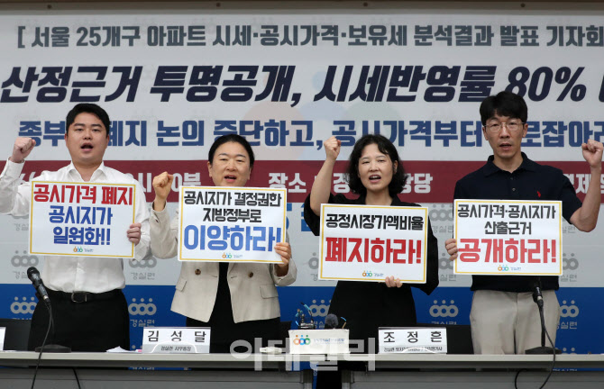  경실련, 서울 아파트 시세·공시가격·보유세 분석결과 발표                                                                                                                                         