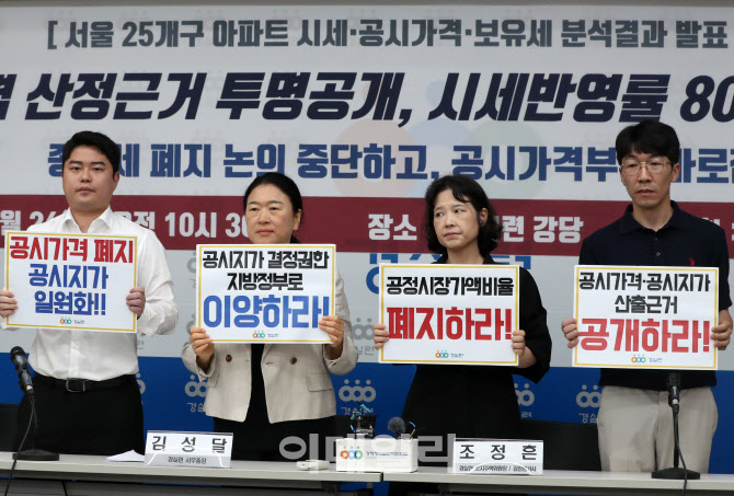  경실련, 아파트 공시지가 기자회견                                                                                                                                                                 