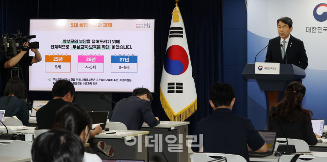 유보통합 실행 계획 발표하는 이주호 사회부총리 겸 교육부 장관                                                                                                                                      