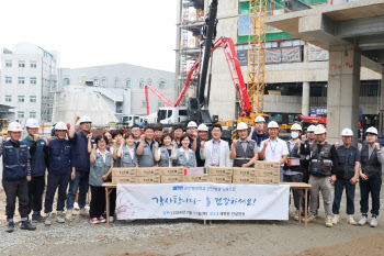 순천향대천안병원 노동조합, 새병원 공사현장에 위문품 전달